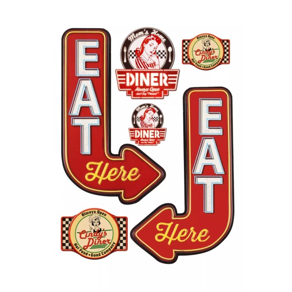 Three Inches Under 1:87 HO scale model restaurant diner Eat