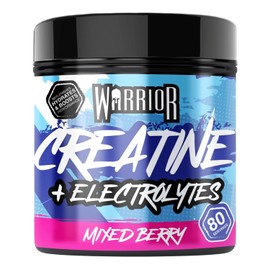 Warrior Creatine Monohydrate + Electrolyte Powder 360 g, 80 Servings - Creatine Powder with Electrolytes, Intra Workout for Muscle Building & Hydration, Sugar Free - Berry Mix