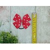 Pack Of 2 Red Polka Dot Satin Ribbon Handmade Hair