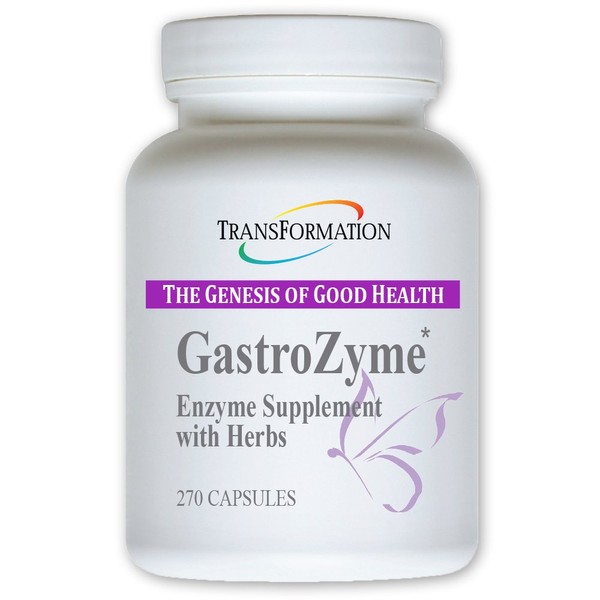 GastroZyme, Capsules #1 Practitioner Recommended - Uniquely Formulated with Enzymes and papaya leaf, rhodiola rosea Herbs- Soothes and relieves gastrointestinal discomfort Transformation Enzymes (270)