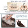 SEGO 100% Real Human Hair Toppers with Bangs,Silk Base 150%