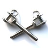 4 Pcs Wire Rope Clamps, 4mm Stainless Steel Swaged Fork