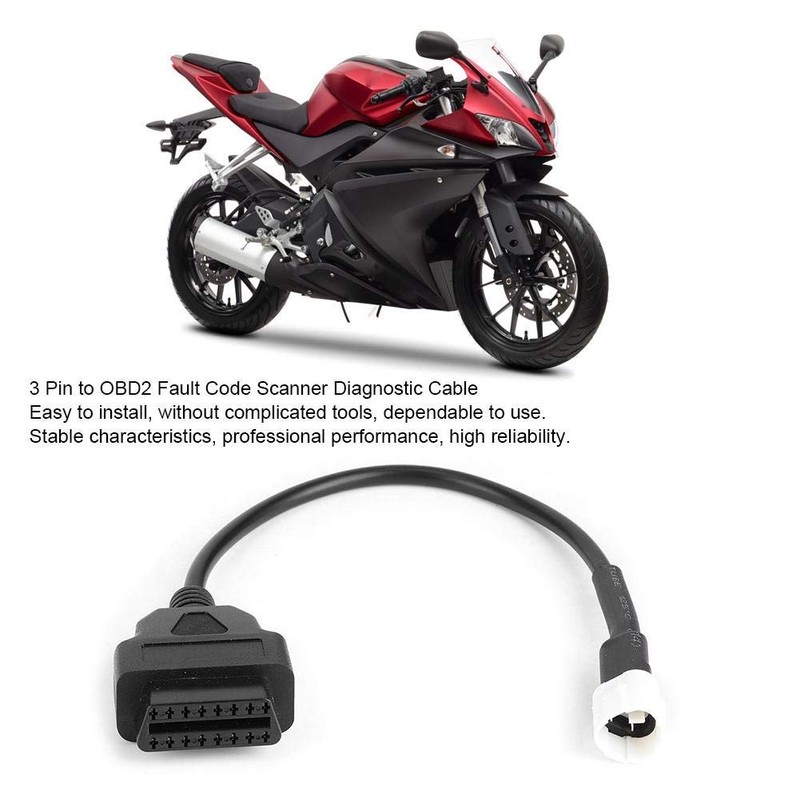 obd2 Diagnostic Cable Yamaha - Qiilu 3 Pin to OBD2