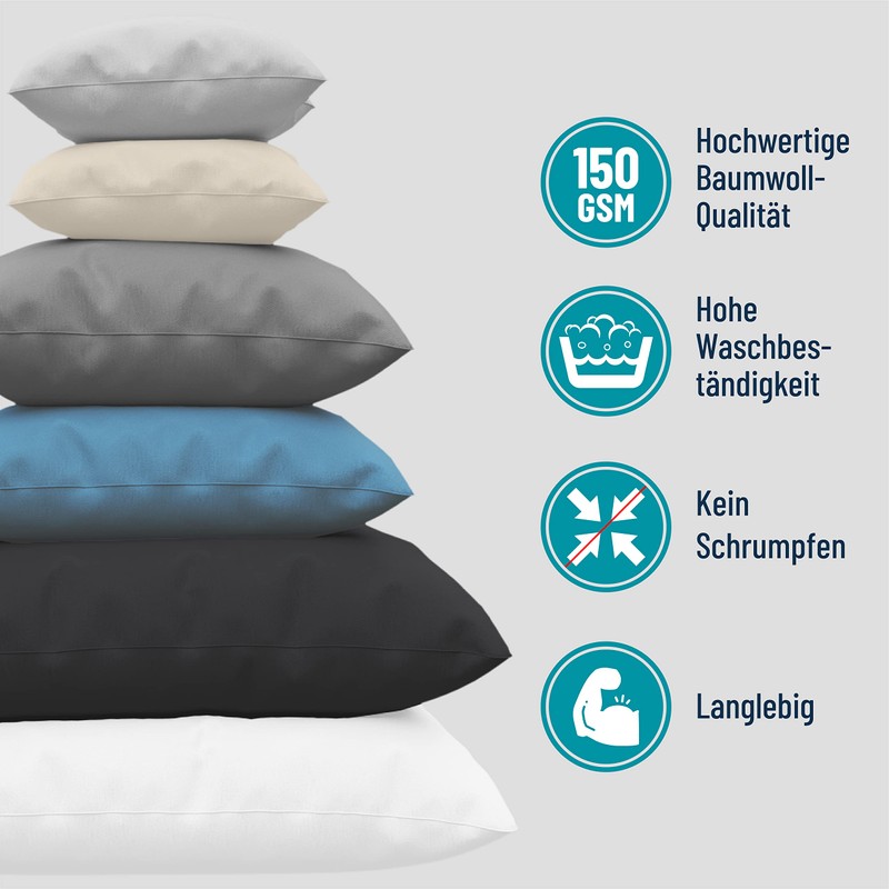 Dreamzie Pillowcases, 40 x 80 cm (Set of 2), 100%
