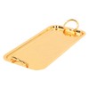 Rectangular Tea Cup Tray Gold Fruit Food Storage Tray with