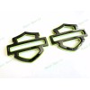 Custom 2Pcs Set Gloss Black Green Double Layer Harley CVO