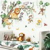 decalmile Large Jungle Animals Tree Branch Wall Decals Safari Lion