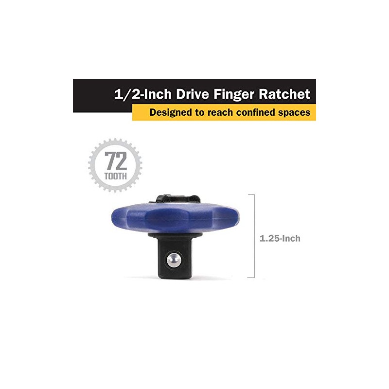Titan Tools 12092 1/2-Inch Drive Finger Ratchet - Multi-Colour