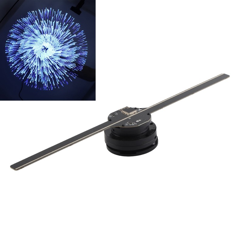 3D Hologram Fan 224 LED Light Beads High Resolution 3D