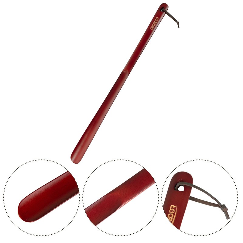 Luxdecor Long Handled Wooden Shoehorns-15in/24in/31.5in Wooden Long Handle Shoe Horn