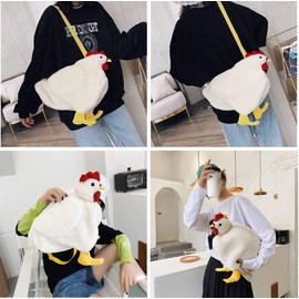 AWXZOM Cute Chicken purse hen bag, chicken bag, chicken Handbag, cute tote bag Cartoon bag For Women
