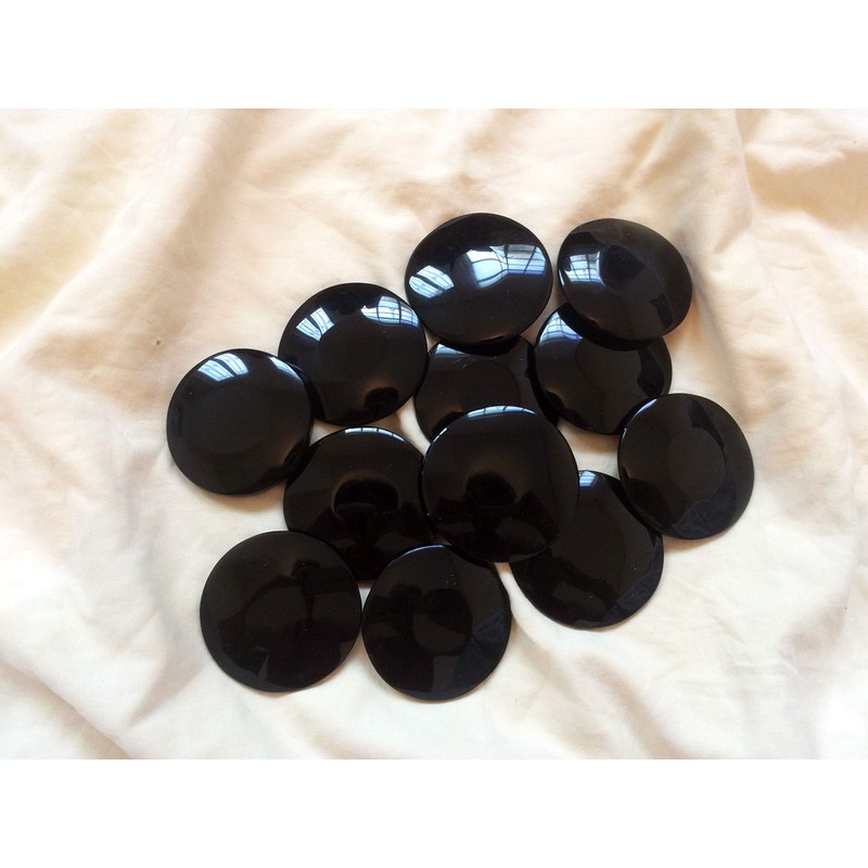 Disco espejo de Obsidiana negra - piedra de curación -