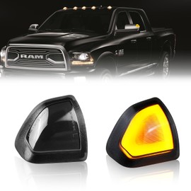 SZ-Light LED Side Mirror Turn Signal for 2010-2018 Dodge Ram 1500 2500 3500 4500 5500, Replacement Code: 68302828AA, 68302829AA Black Housing, Smoke Lens