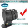 DARKGUARD 13pin To 7pin Towing Adaptor,Trailer Converter Adapter for Car