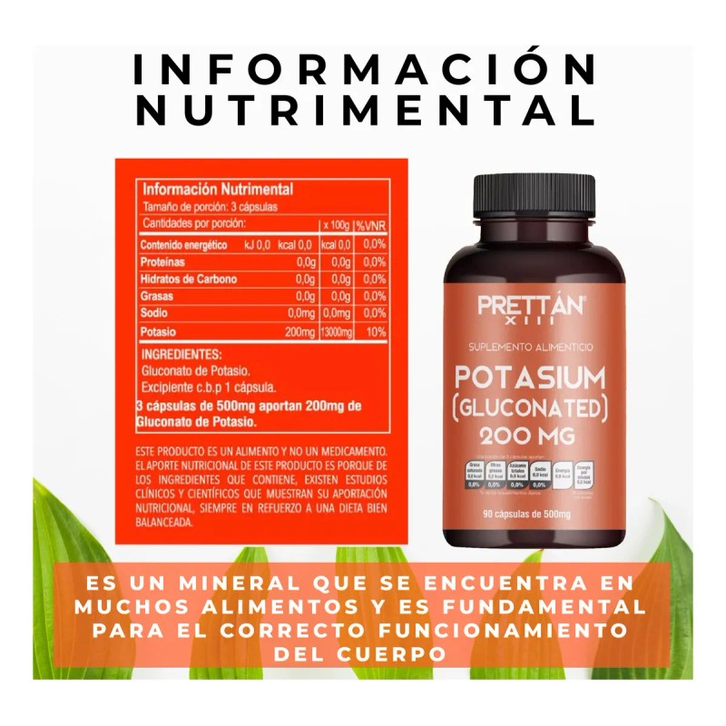 Suplemento en cápsula Prettan XIII Nutrition Series Proteínas de Gluconato