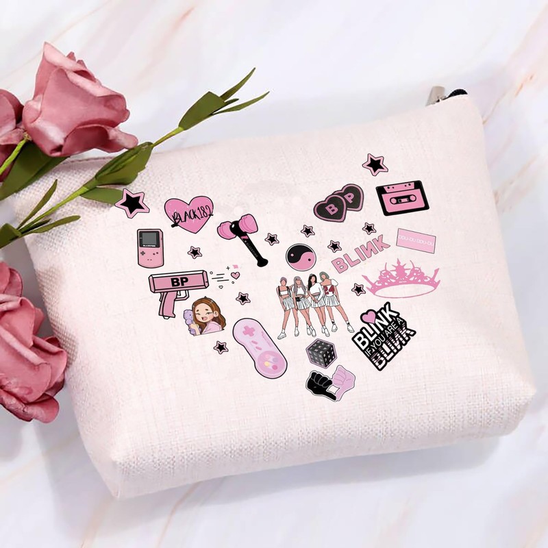 AKTAP Kpop Cosmetic Makeup Bag Singer BPink Inspired Korean Girl