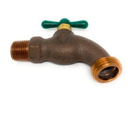 Hose Bibb Arrowhead Type Free Brass Sillcock [79-115] 1/2" Male NPT Inlet 3/4 Water Hose Outlet Ideal for Gardens and patios - Llave de Manguera Nariz 1/2”