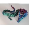 3D Dragon 23" Large Articulated Tricolour 60cm Long Crystal Dragon