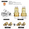 Plg Brass 3/4" Hose Repair Connector with Clamps, Male and