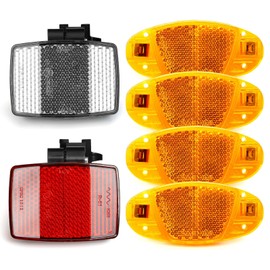 TAVALER Spoke Reflectors Bicycle – [Set of 6], StVZO Approved Reflectors Bicycle, Cat Eyes Bicycle Children, Bicycle Reflectors Set Front Rear for Road Bike, MTB, E-Bike