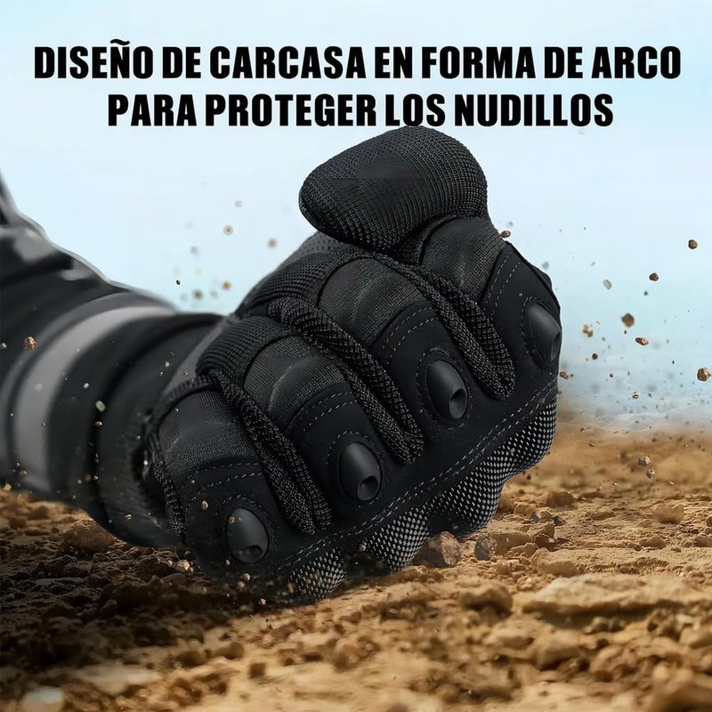 Guantes para Motociclista con Pantalla Táctil, Protección Articular Cuero Antideslizantes