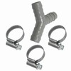 SPARES2GO Universal Pipe Tube Y Piece Drain Hose Connector and