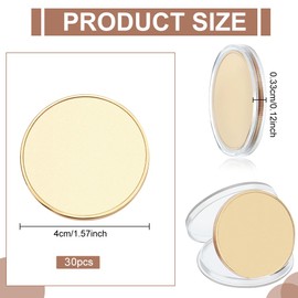 WEBEEDY 30pcs Blank Challenge Coin Metal Stamping Sublimation Blanks Bulk 40mm Engraving Round Tags Threaded Edged Coin with Acrylic Protection Box for Valentine's Day Anniversary, Gold