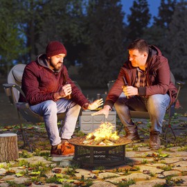 Outsunny Double Hammock Camping Chair, Adjustable Back Folding Rocking Chair Swinging Hammock Chair with Cup Holder, Headrest and Padded Seat for Travel Sports Concerts Lawn Backyard, Gray