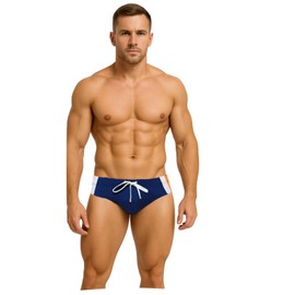PRTCRZ Men's Swim Briefs: Triangle Design, Adjustable Drawstring, Soft Padding, Fast-Drying, Breathable, Lightweight, and Chlorine-Resistant - Perfect for Swimming, Surfing, and Poolside Activities,