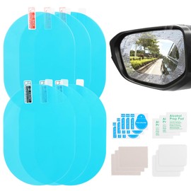 6 Stücke Rückspiegel Regenschutzfolie Auto Regengeschützte, Auto Rückspiegel Wasserdichte Folie 150 x 100mm, Klare Sicht bei Regen, Wasserdichte Spiegelfolie für Alle Standard-Autospiegel