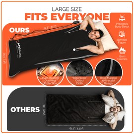 MySauna XL Infrared Sauna Blanket – For Him & Her – Sauna Bag Reaches 176°F Fast – At-Home Sauna Blanket for Detox & Relaxation – Size 6.2 x 3 ft – Includes Carry Bag & Upgraded Control Panel