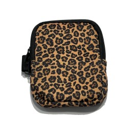 Unbranded Leopard Print Tumbler Pouch Accessory Zipper