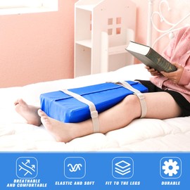 DoubleFill Hip Abduction Pillow Hip Surgery Pillow Hip Surgery Recovery Supplies Comfortable Support Hip Replacement Pillow with Strap and Cover for Legs Reducing Pain