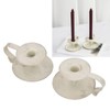 2pcs Taper Candle Holders Simple Antique Finish Iron Candle Holder