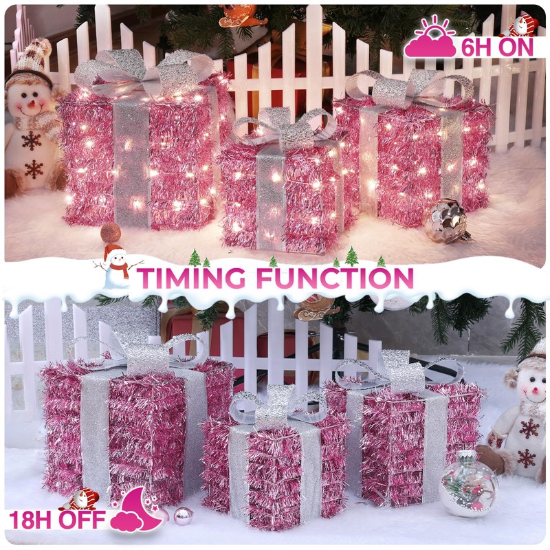 Quntis LED Gift Box Christmas Decoration
