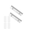 bepisof 2Pack Self-Adhesive Drawer Handles Stick On Cabinet Pulls Aluminum