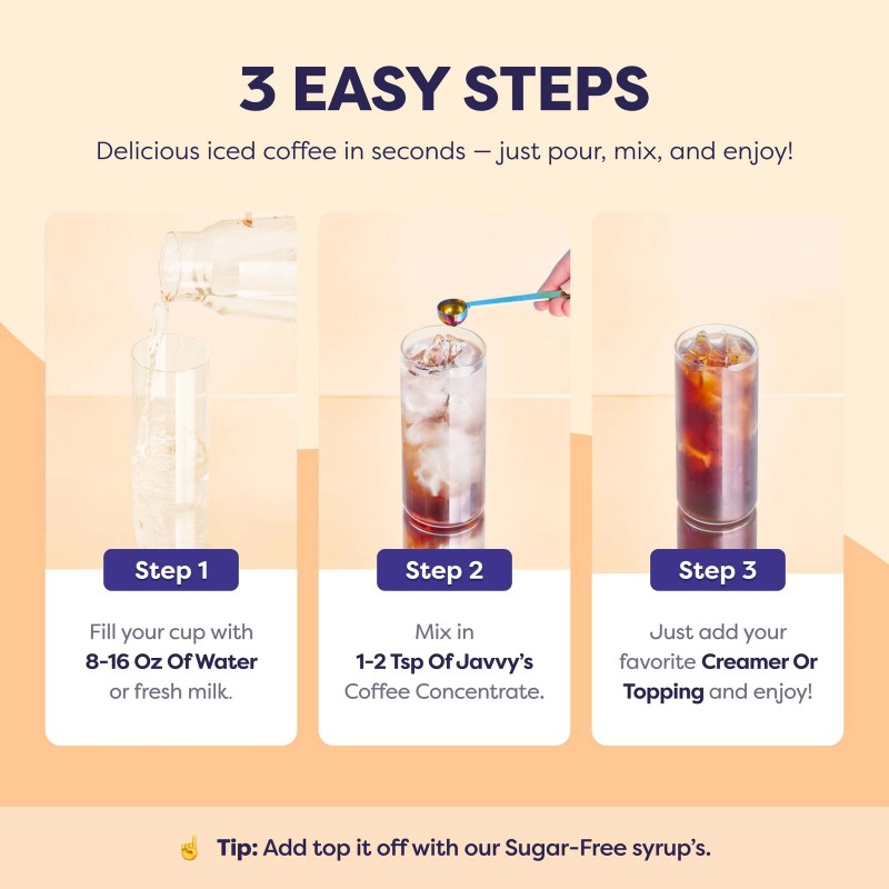 Javvy Premium Arabica Coffee Concentrate 6 Fl Oz Brewed Naturally