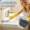 3 Pack Heavy Duty Scrub Brush Set, Curved Corner Brush