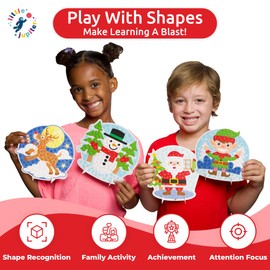 DIY EVA Foam Scene Christmas Crafts for Kids Ages 3-5- Makes 6 Paper Craft Art Pieces - Christmas Crafts for Kids - Toddler Arts and Crafts - Foam Crafts for Kids - Art and Crafts for Kids Ages 3-5