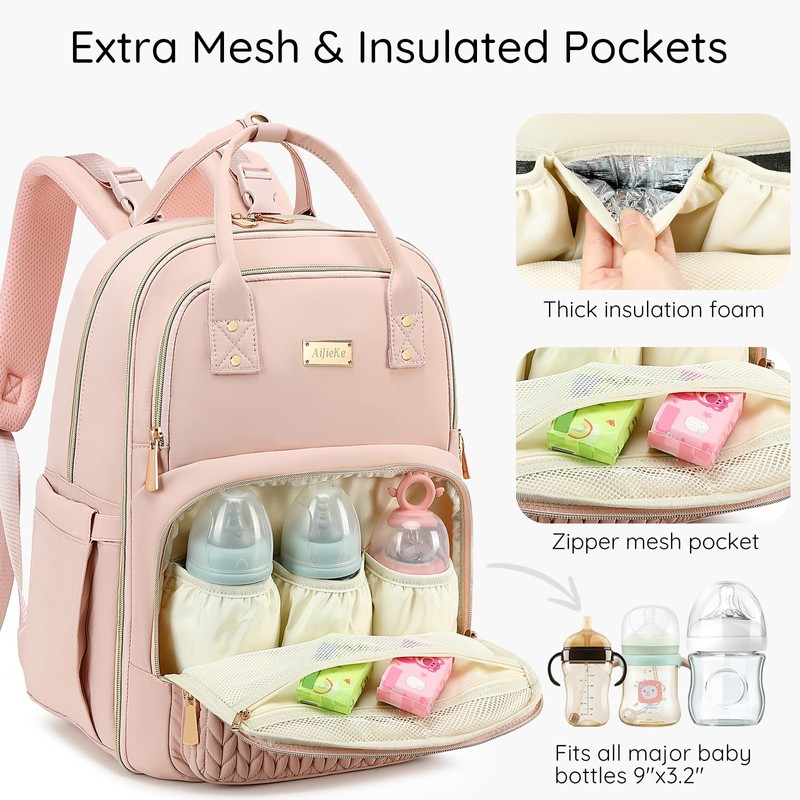 Diaper Bag Backpack - Large Multi functional, Boys, Girls &