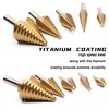 Yangoutool 5PCS Titanium Step Drill Bit Set with Automatic Center