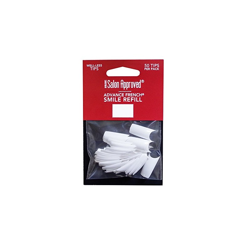 Pro Impressions Advance French Smile 50 Nail Tips, Size 8,