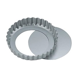 Endoshoji TKG Anodized Tart Mold, Lightweight, Heat Transfer Aluminum, Bottom Removal, Material: Aluminum, Inner Diameter: 4.8 inches (123 mm), Depth 0.9 inches (22 mm), Bottom Inner Diameter: 4.1