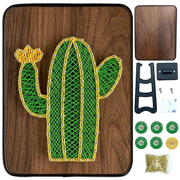 BAZIMA DIY String Art Kit for Beginner, DIY Cactus Craft Kit,Unique Gift,Craft Kit for Holidays