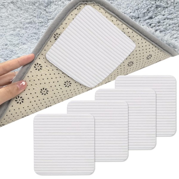4 Pcs Rug Pads Grippers,Non Slip Washable Grippers for Rug,Non