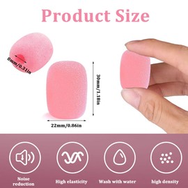 20 Stück Ersatz-Windschutz für Mikrofon, winddichter Mikrofonschwamm, Pop-Filter für Handmikrofone, Mikrofonabdeckung für Interviews und Outdoor-Aktivitäten