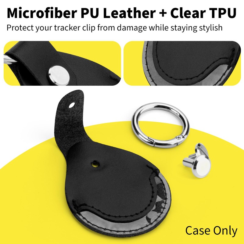 CaSZLUTION for Pebblebee Clip Universal Case - Microfiber PU Leather