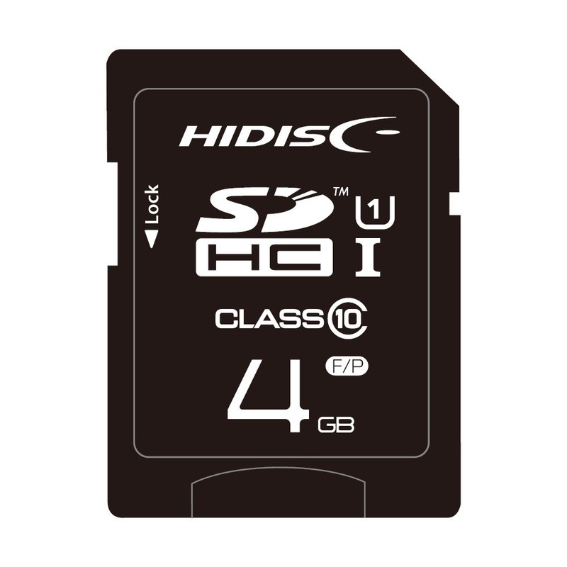 HIDISC HDSDH4GCL10UIJP3 SDHC Card, 4 GB Class 10 UHS-1 Compatible