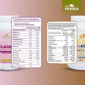 A&G PERSEA Pack 2 Colágeno Hidrolizado sabor Arándano y Premium sin sabor 1.2 Kg C/u con Extracto de Aguacate, Biotina y Acido hialurónico