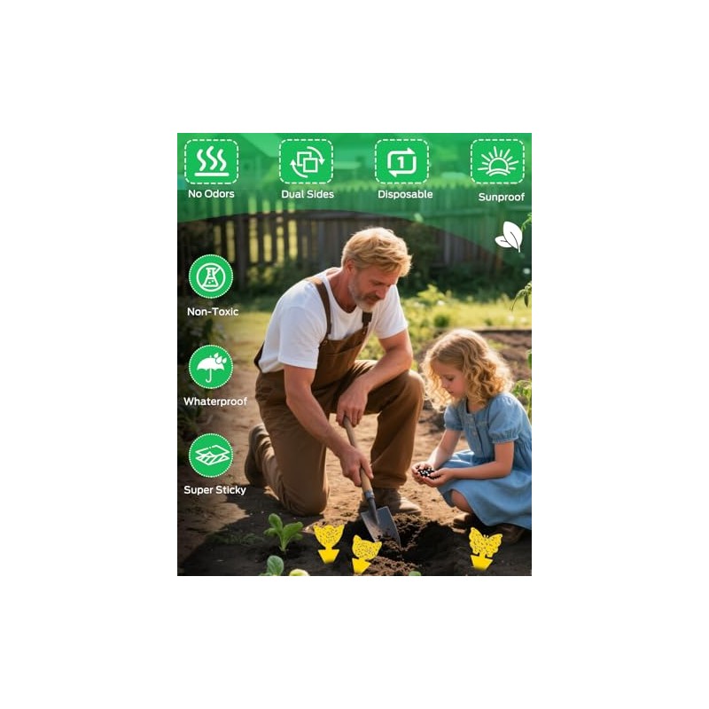Yellow Sticky Traps for Indoor and Outdoor Pest Control -